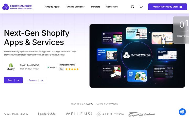 Screenshot of hukcommerce.com