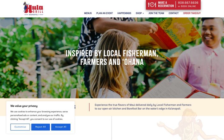 Screenshot of hulagrillkaanapali.com