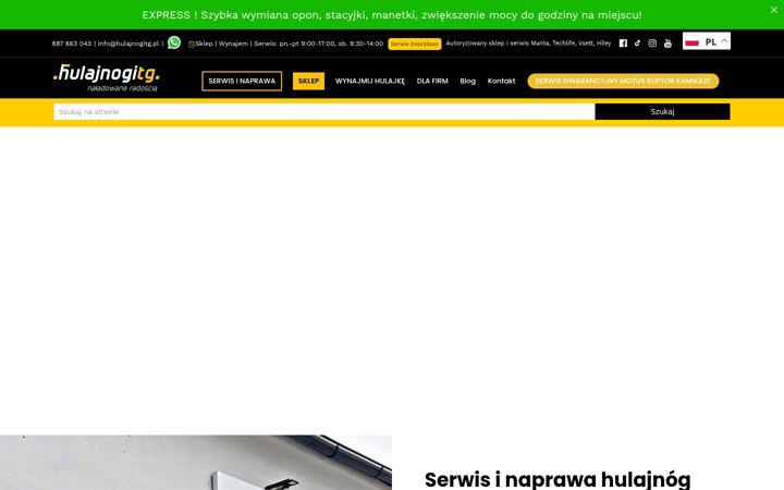 Screenshot of hulajnogitg.pl