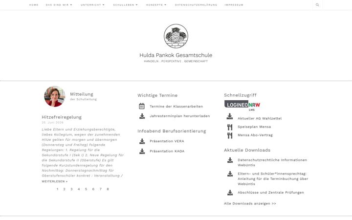 Screenshot of hulda-pankok-gesamtschule.de