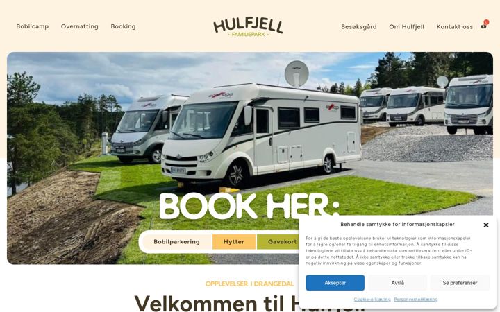 Screenshot of hulfjell.no