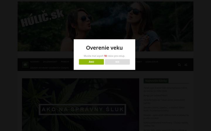 Screenshot of hulic.sk