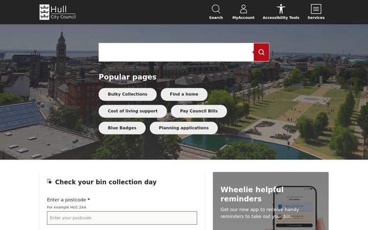 Screenshot of hull.gov.uk