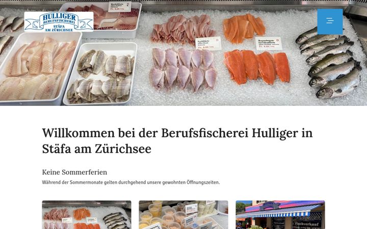 Screenshot of hulligerfisch.ch