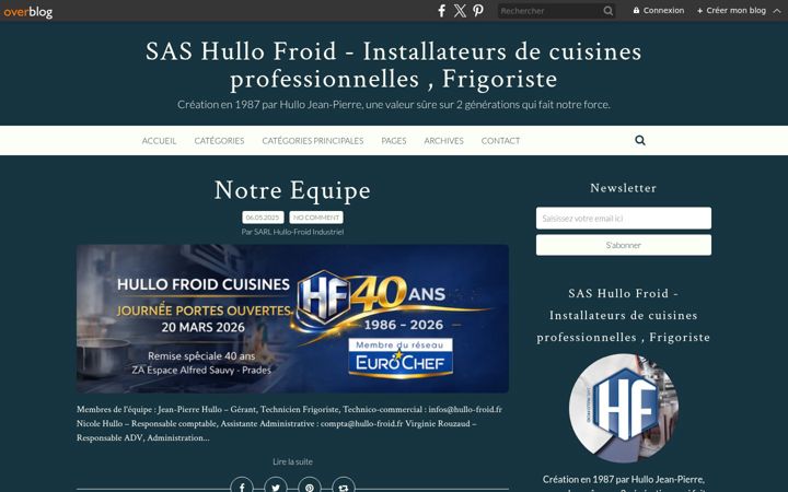 Screenshot of hullo-froid.fr