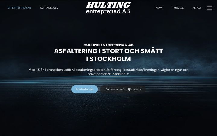 Screenshot of hultingentreprenad.se