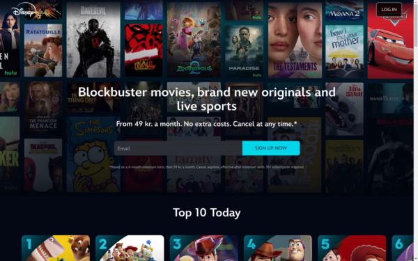 Screenshot of hulu.com