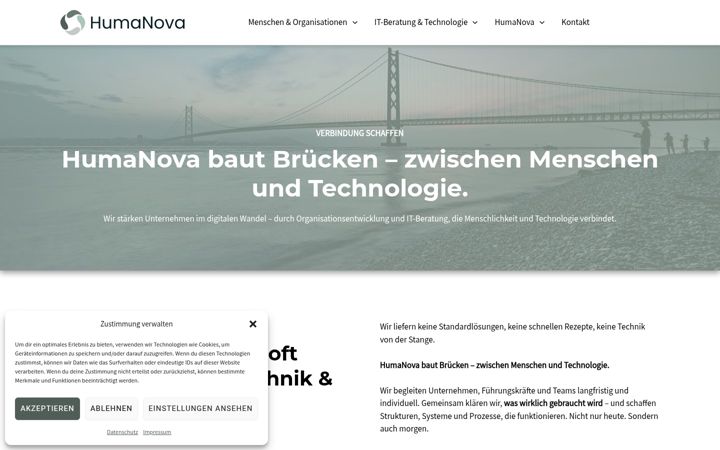 Screenshot of huma-nova.de
