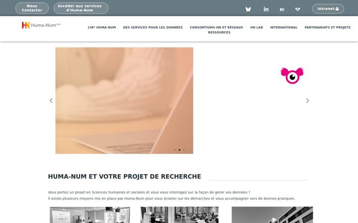 Zrzut ekranu huma-num.fr