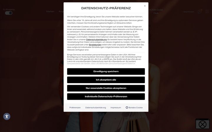 Screenshot of huma-outlet.de