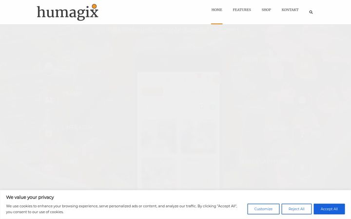 Screenshot of humagix.com