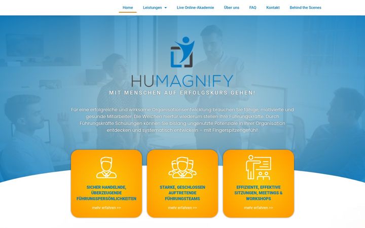 Screenshot of humagnify.de