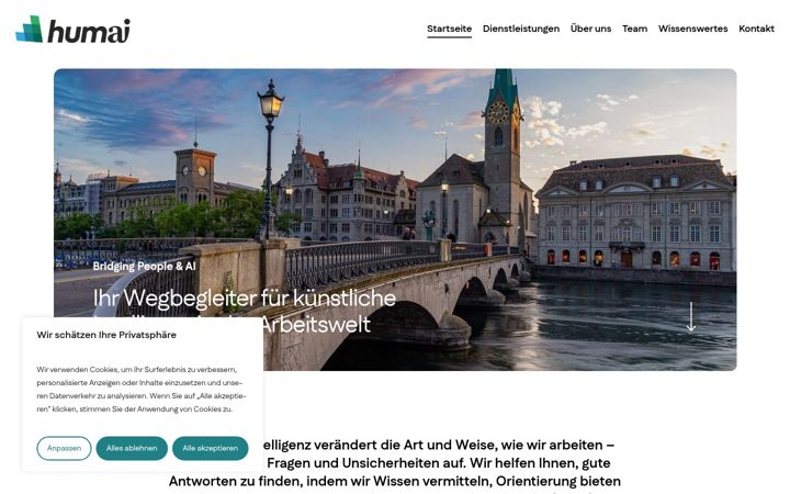 Screenshot of humai.ch
