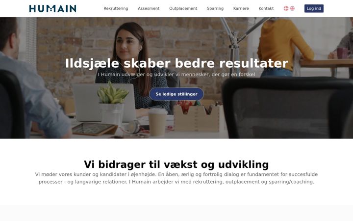 Screenshot of humain.com
