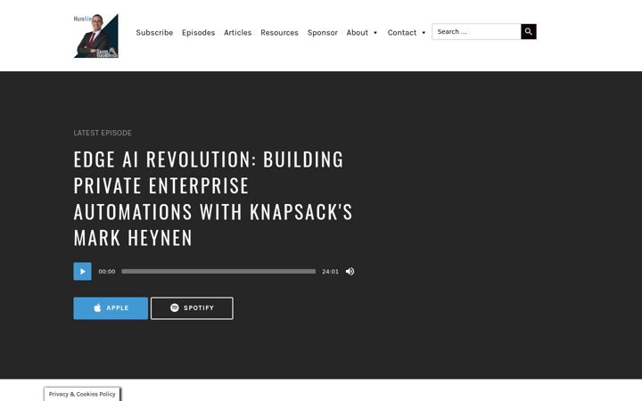 Screenshot of humainpodcast.com