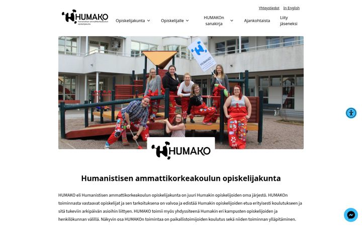Screenshot of humako.net
