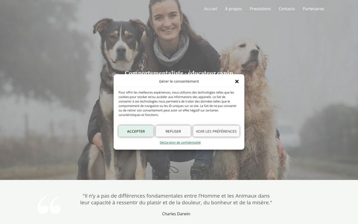 Screenshot of humaliacoachanimalier.fr