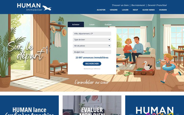 Screenshot of human-immobilier.fr