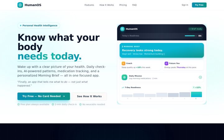 Screenshot of human-os-pro.com