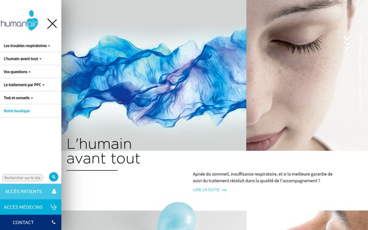 Screenshot of humanairmedical.com