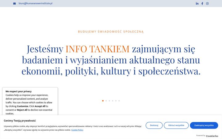 Screenshot of humananswerinstitute.pl