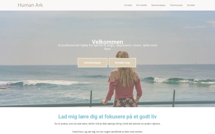 Screenshot of humanark.dk