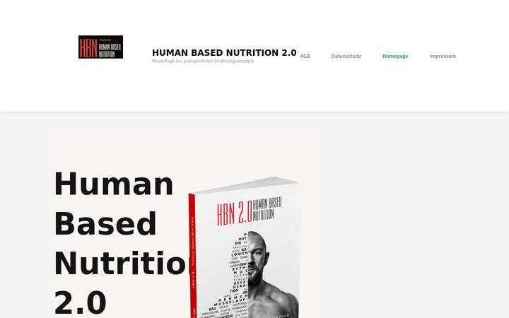 Screenshot of humanbasednutrition.de