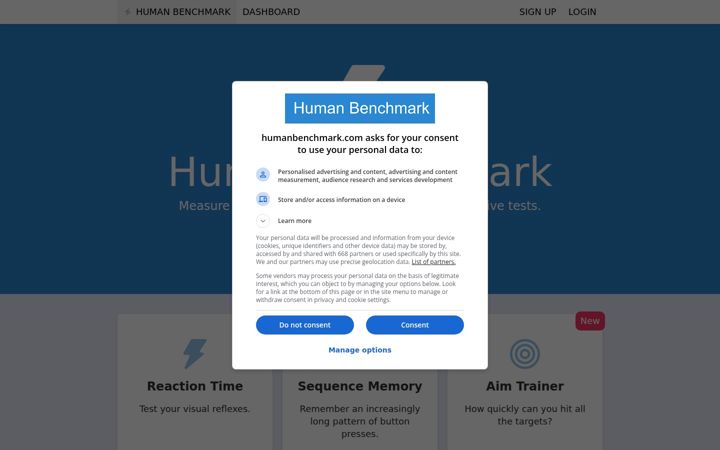 humanbenchmark.com