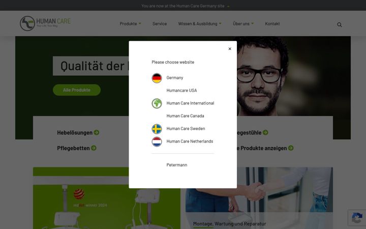 Screenshot of humancaregroup.de