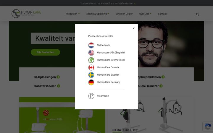 Screenshot of humancaregroup.nl
