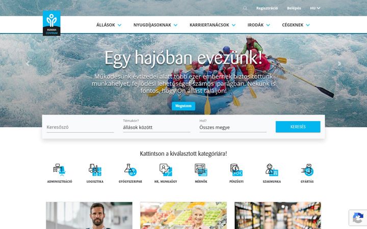 Screenshot of humancentrum.hu