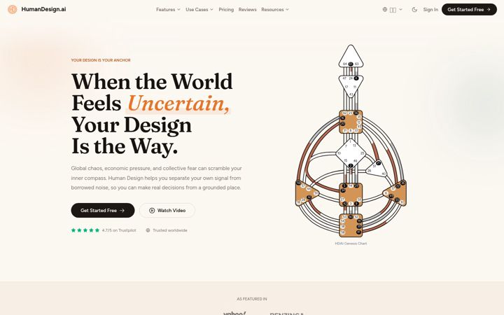 Screenshot of humandesign.ai