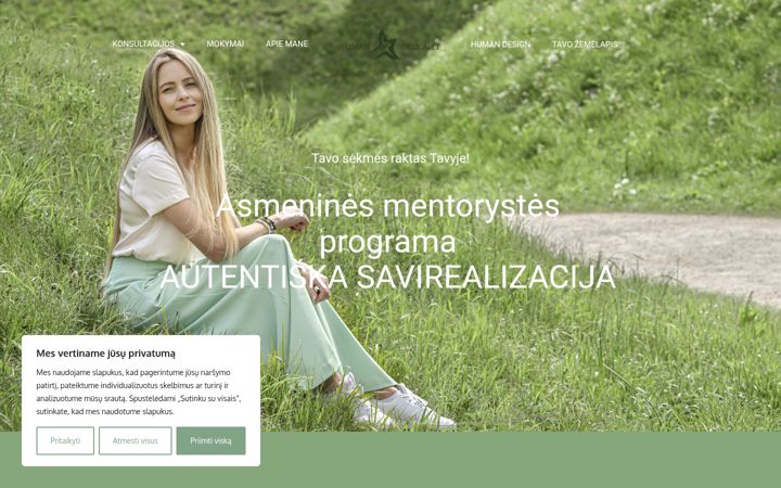 Posnetek zaslona humandesign.lt