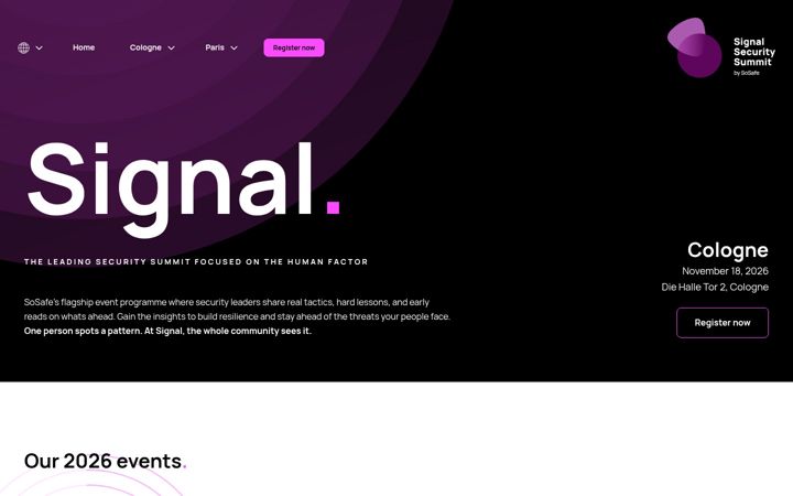 Screenshot of humanfirewallconference.com