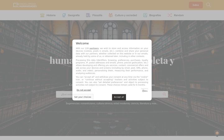 Screenshot of humanidades.com
