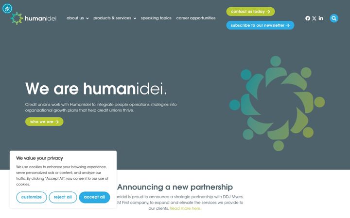 Screenshot of humanidei.com