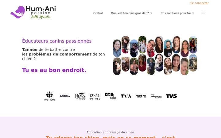 Screenshot of humanipassion.com