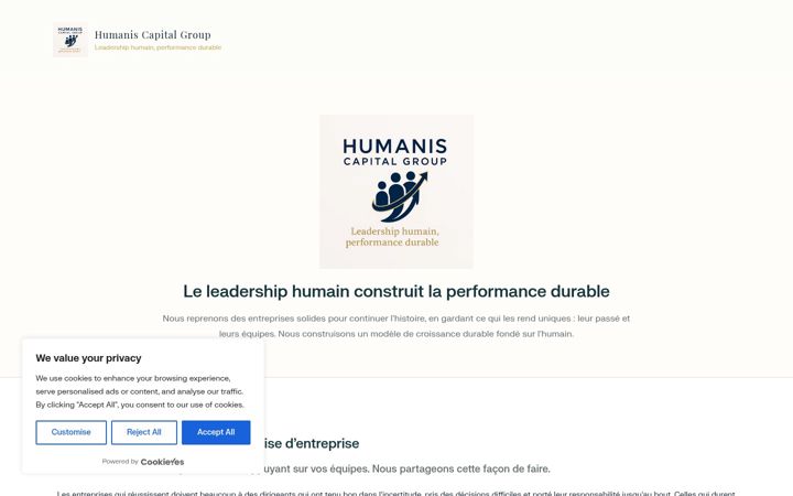 Screenshot of humaniscapitalgroup.com