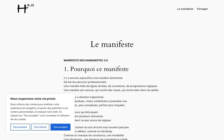 Screenshot of humanistes30.org