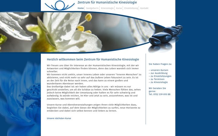 Screenshot stránky humanistische-kinesiologie.de