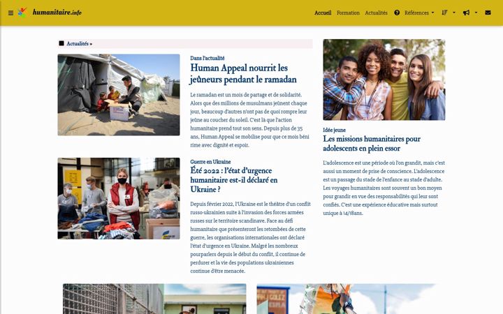 Screenshot of humanitaire.info