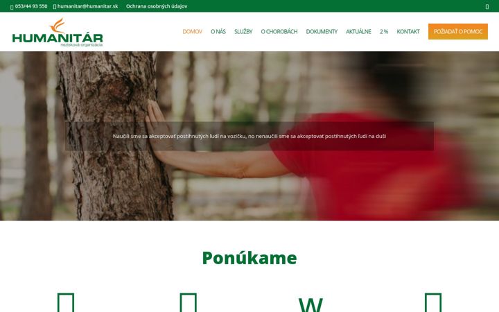 Screenshot of humanitar.sk