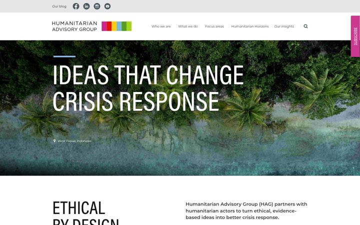Screenshot of humanitarianadvisorygroup.org