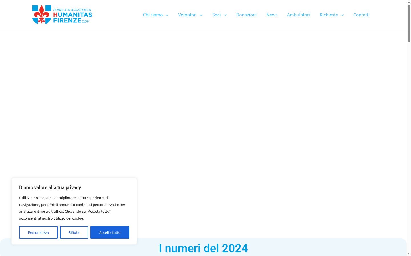 Captura de ecrã do banner de consentimento apresentado antes de qualquer interação