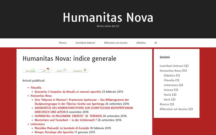 Screenshot of humanitasnova.net