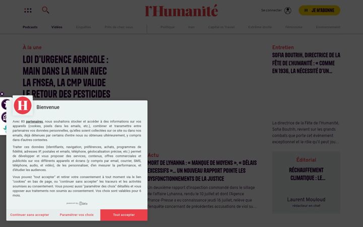Screenshot of humanite.fr