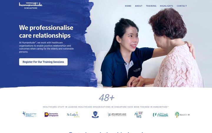 Screenshot of humanitudesingapore.com