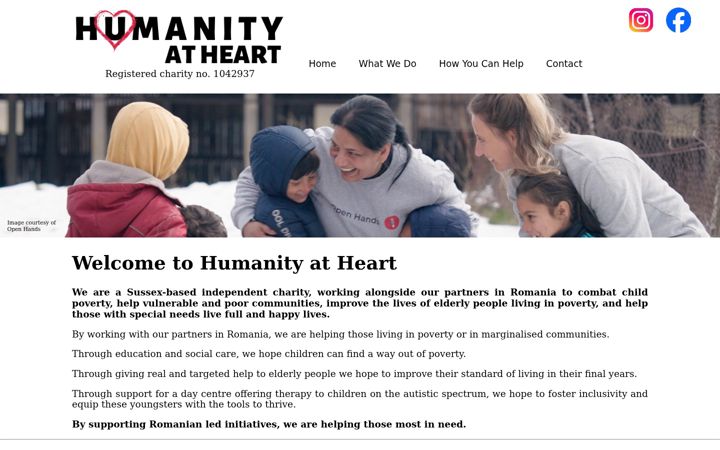 Screenshot of humanityatheart.org.uk