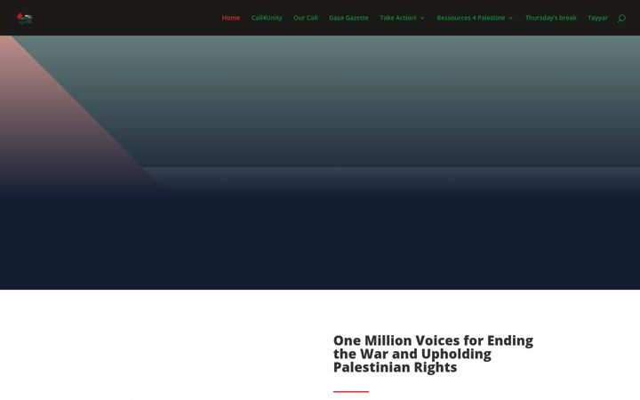 Screenshot di humanitycallforpalestine.be