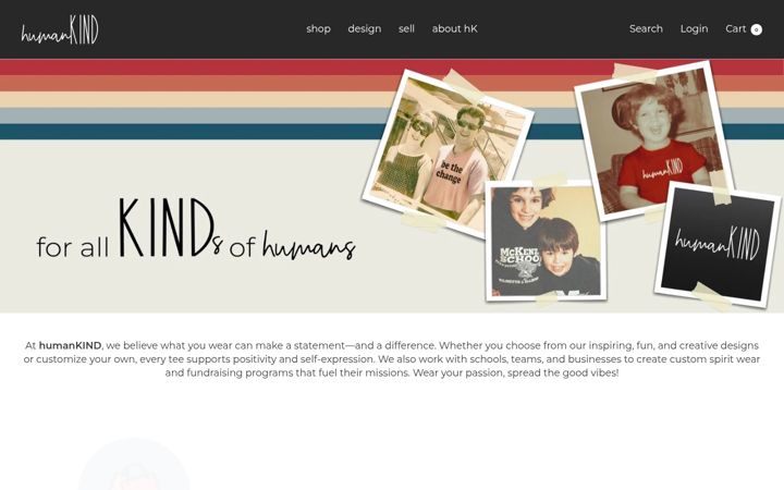 Screenshot of humankind.shop